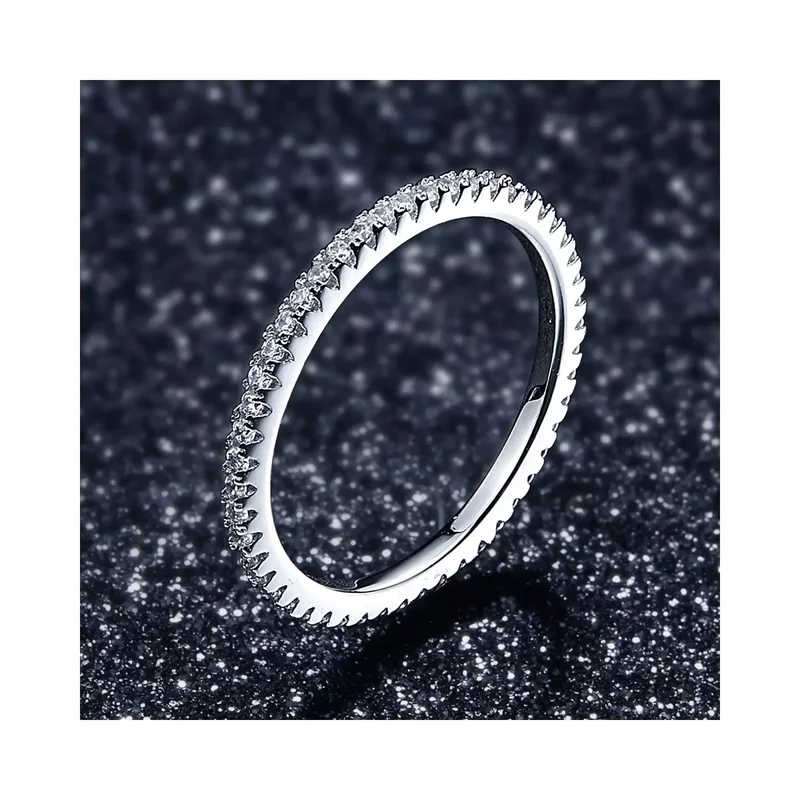 Inel din argint Clear Crystal Band